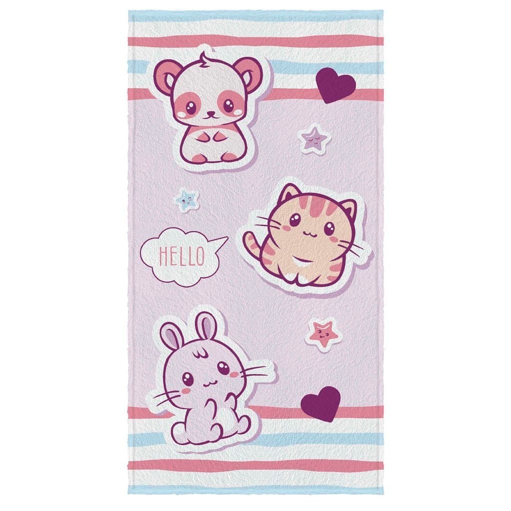 Toalha Felpuda Banho Estampada PET LOVE 60 cm x 1,10 m