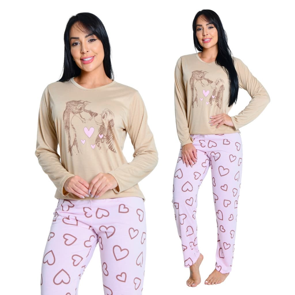 Pijama Feminino Inverno Premium Manga Longa Conforto e Estilo