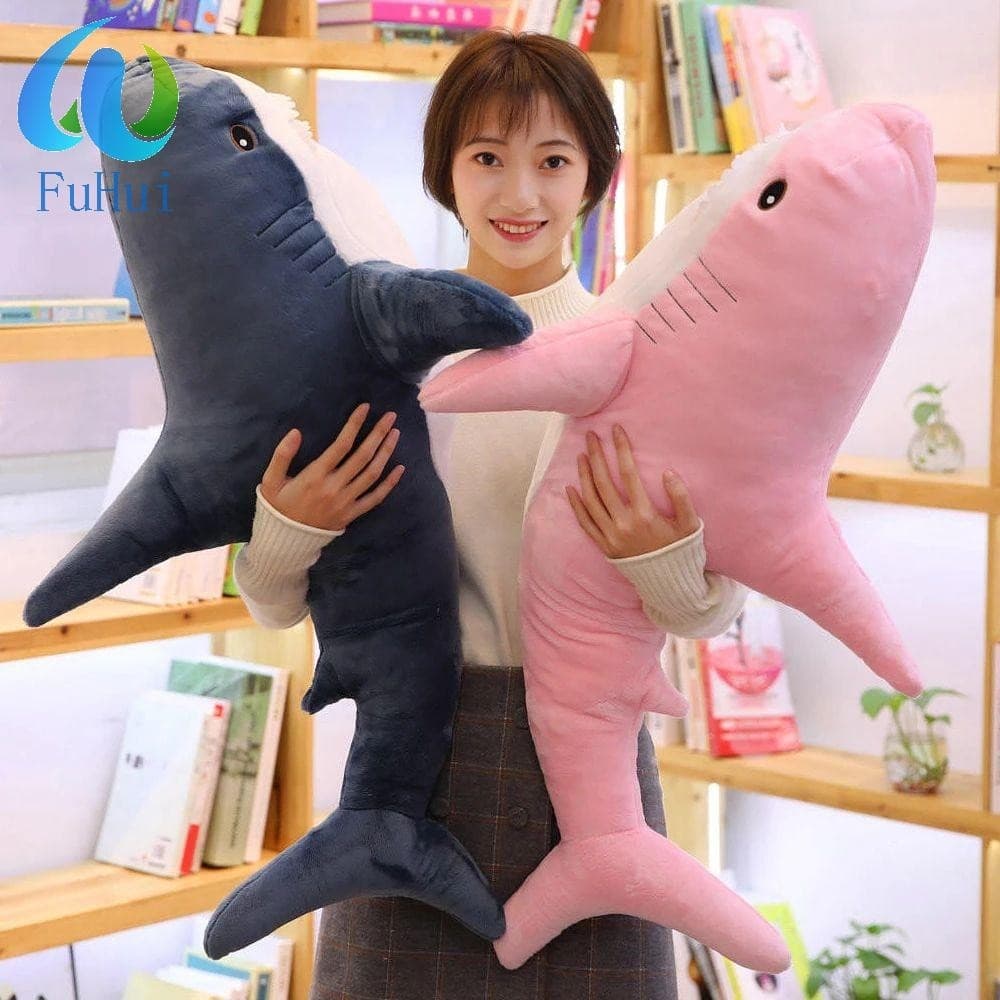 FUHUI Brinquedos De Pelúcia De Tubarão 100cm Para Crianças Recheados Boneca