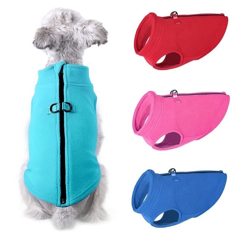 Colete Para Cães De Velo Roupa Cachorro Pequenos E Médios Casaco De Inverno Bulldog Francês