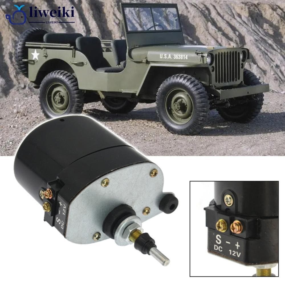 Jeep LIWEIKI Universal 12V Motor Limpador De Pára-Brisas De Carro Ou Braço Com Lâmina 01287358 7731000001 0390506510 Adequado Para O Trator De Jipe Willis V4W8