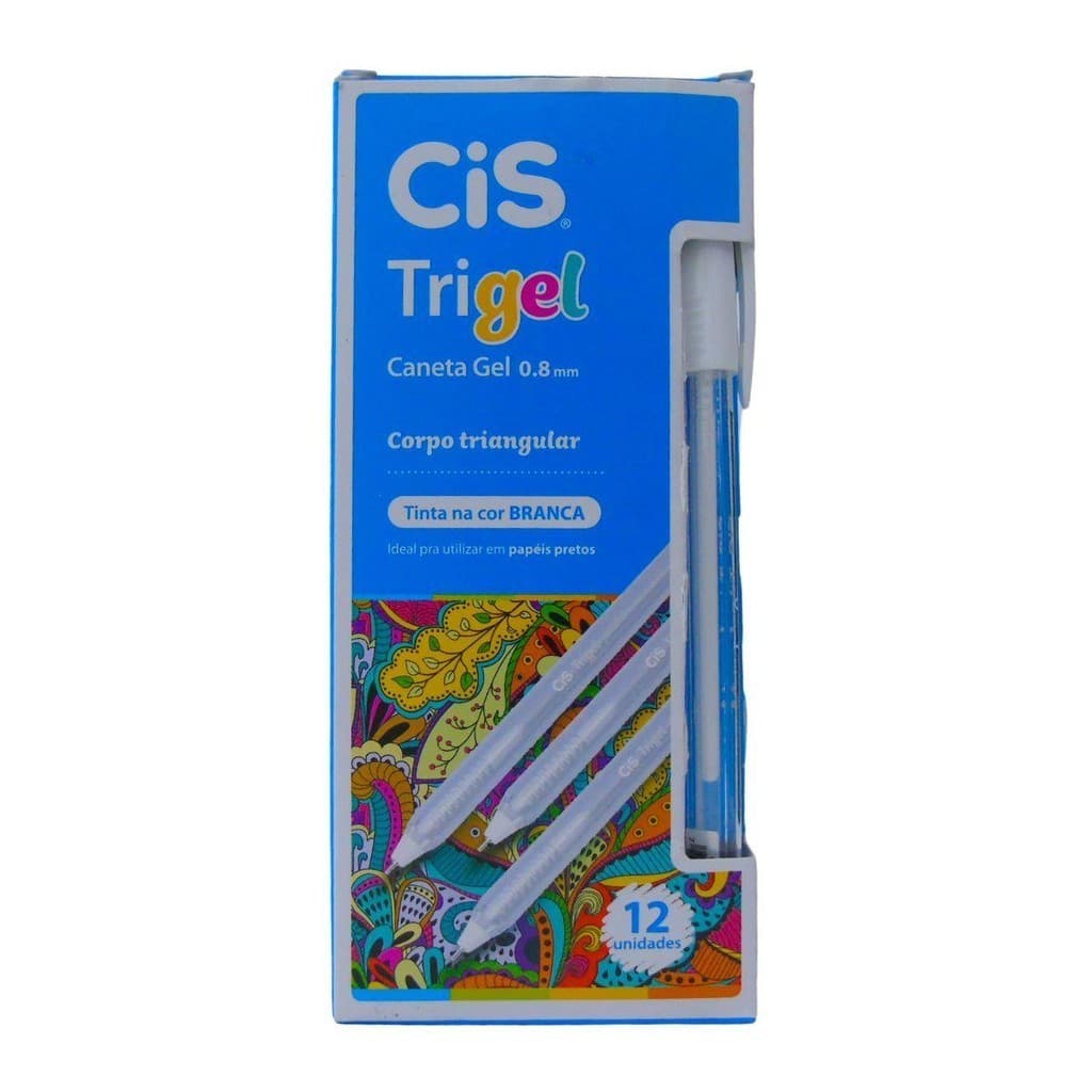 CANETAS GEL CIS TRIGEL BRANCA CAIXA C/12