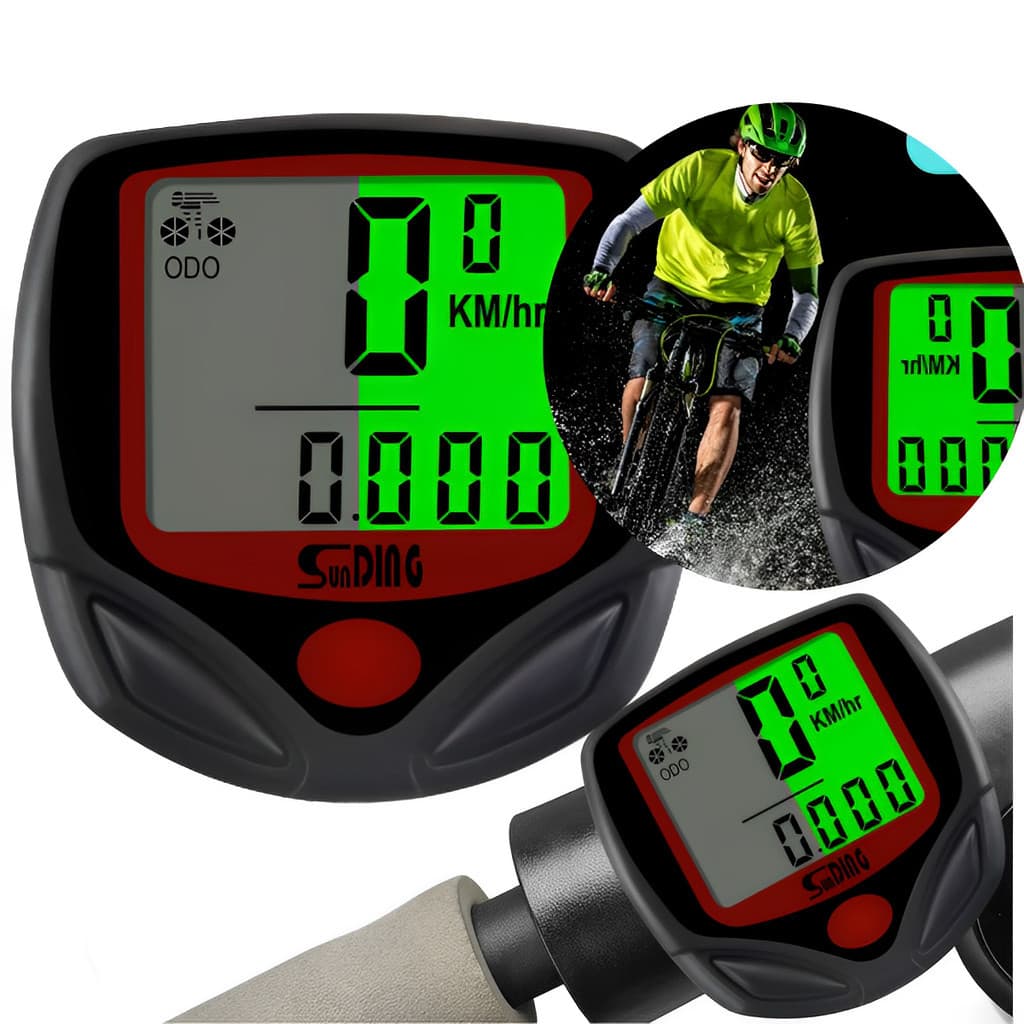 Ciclo Computador Velocimetro Bike Bicicleta C/ Fio 15 Funções