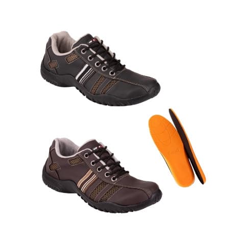 Kit 2 Pares Tênis Sapatênis Confortável com Cadarço e Velcro Palmilha Ortopédica Casual Leve
