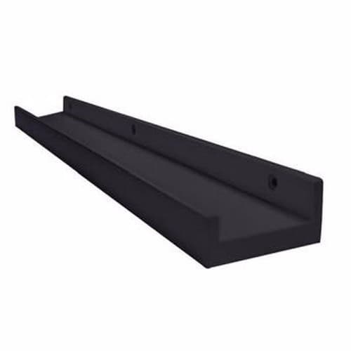 Prateleira Porta Quadros E Enfeites 60cm - Preto
