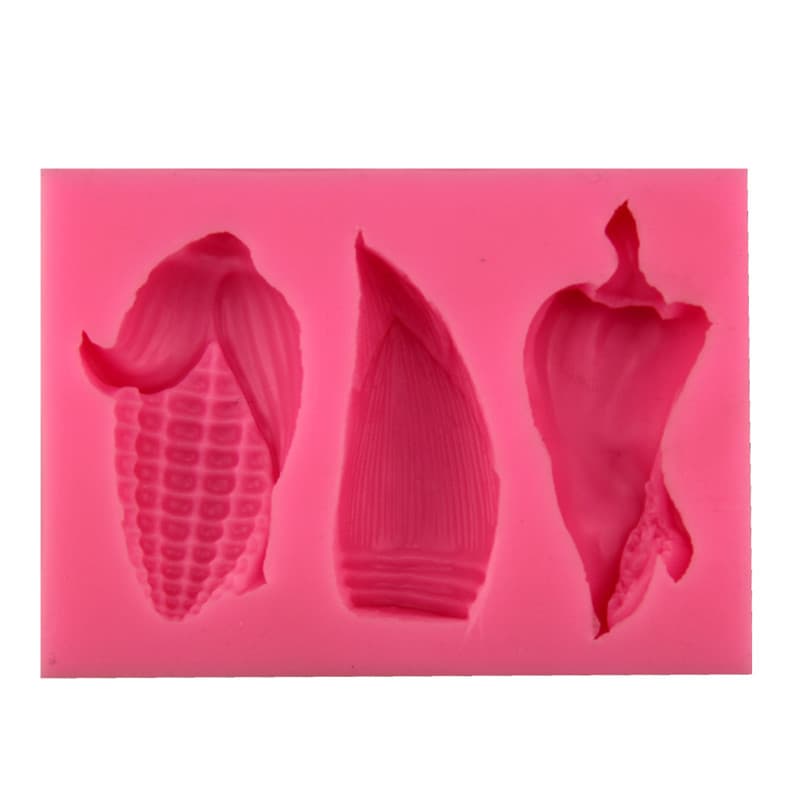 FORMA MOLDE SILICONE LEGUMES MILHO PIMENTAO VERDURAS FONDANT