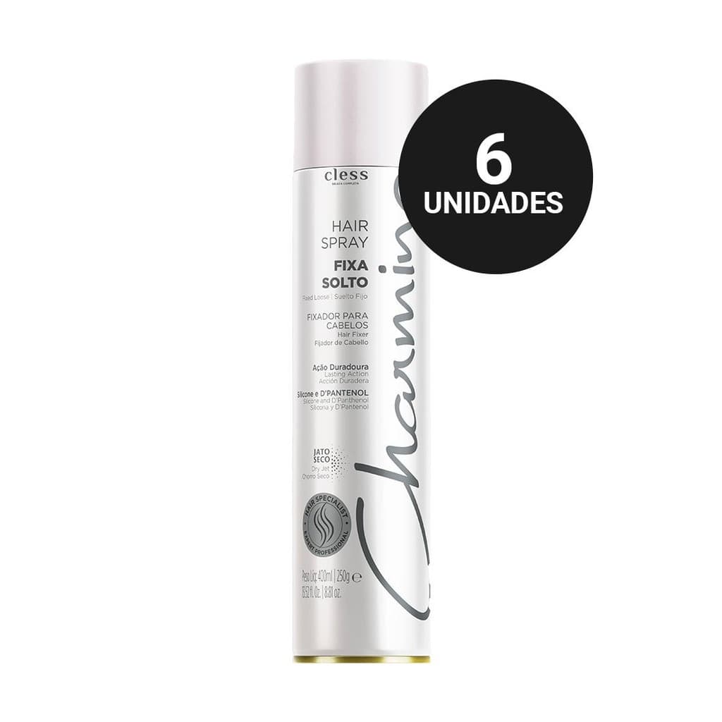 Kit Profissional Hair Spray Charming Normal Fixa Solto (6x400ml)