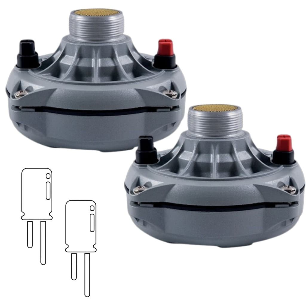 KIT C/ 2 DRIVERS  FENÓLICO JBL HARMAN D250X 8 OHMS 200W RMS + CAPACITOR