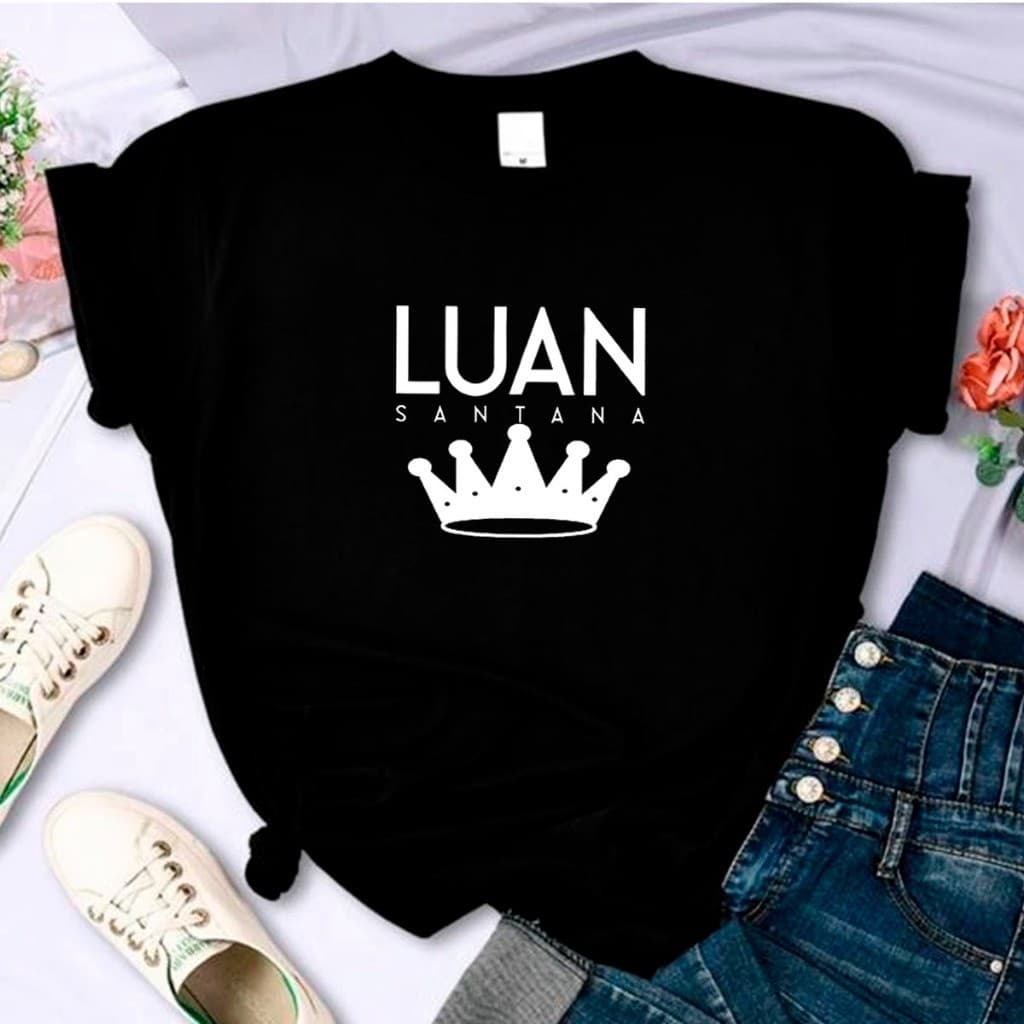 Camiseta Luan Santana Camisa Sertaneja Básica T-shirt Blusa 100% Algodão