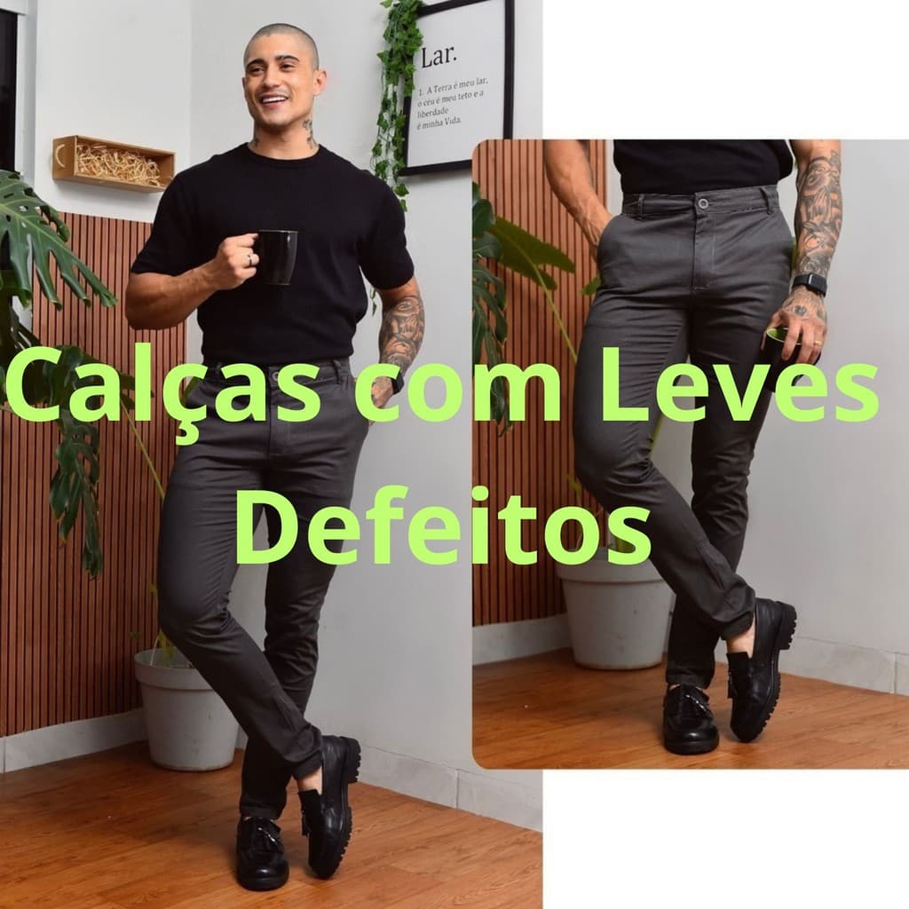 Calça Alfaiataria Sarja Masculino Esporte Fino com Elastano