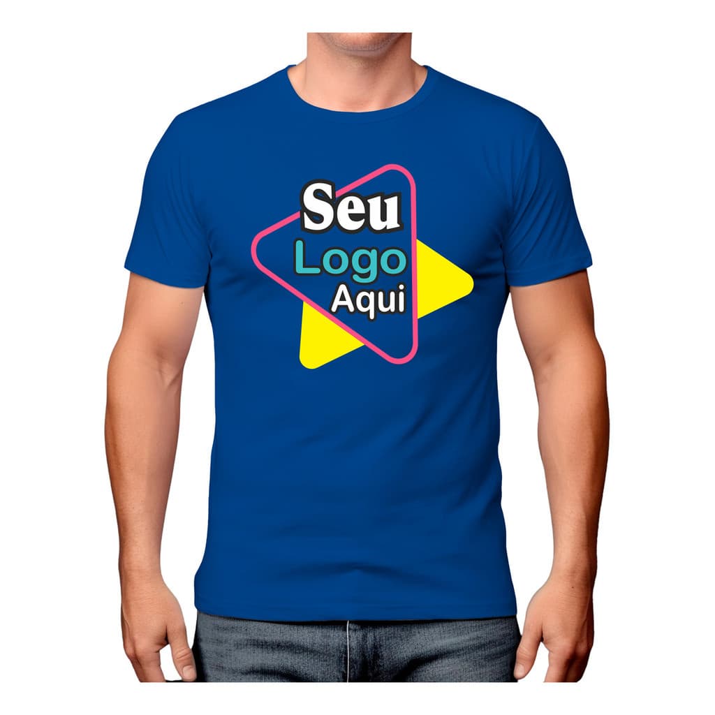 Camiseta Personalizada Logo Empresa Uniforme Festa Trabalho