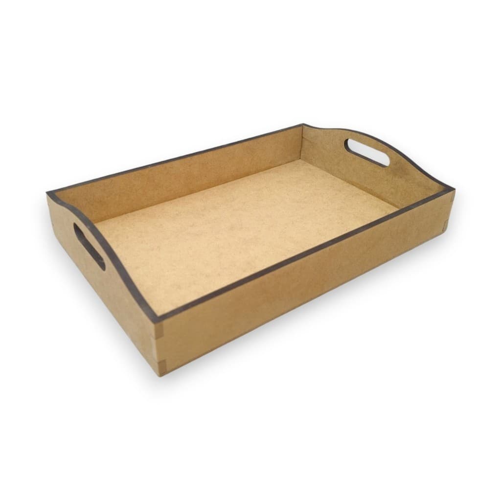 Bandeja Reta Lisa - Modelo B - 6mm - MDF Cru
