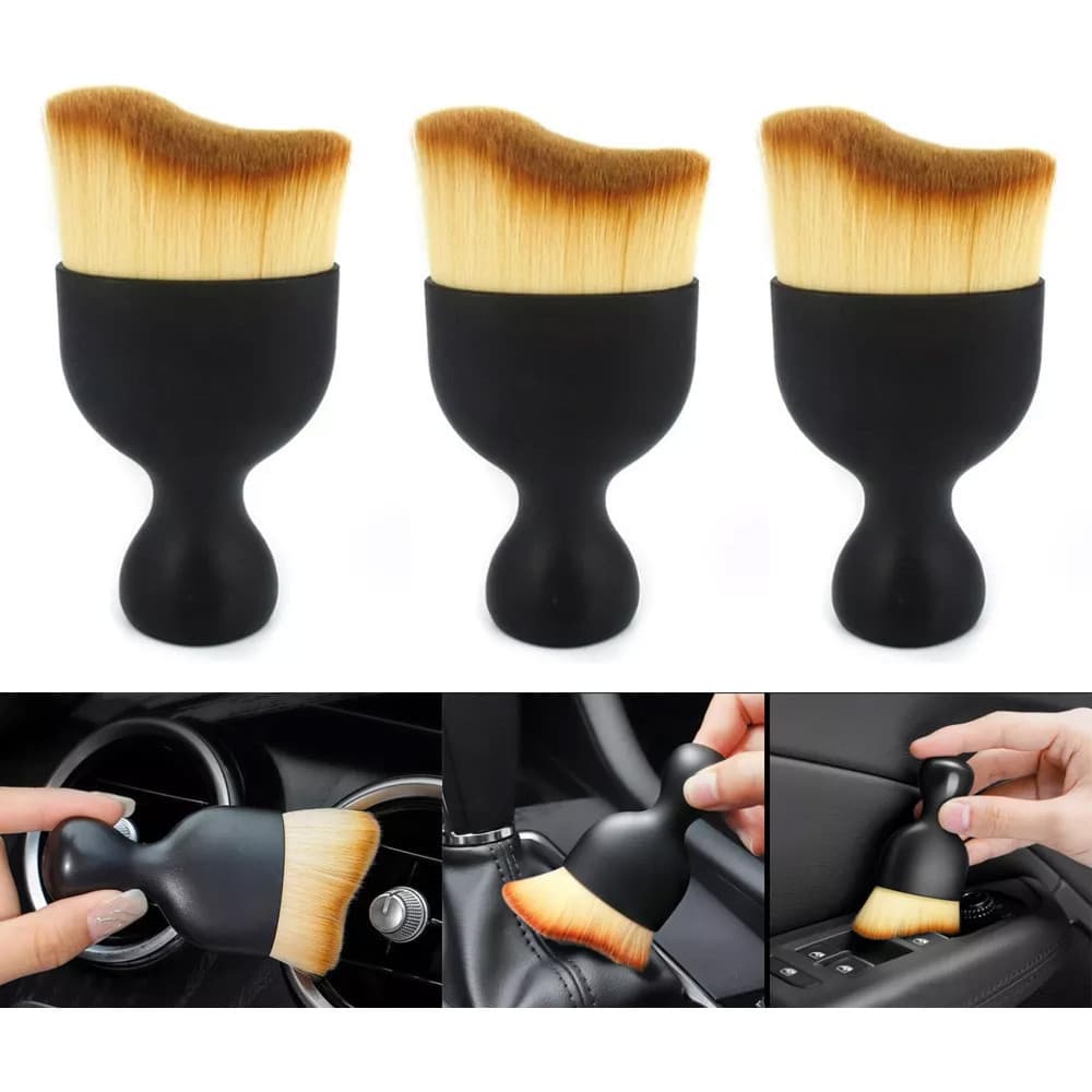 Kit 3 Peças Pincéis Remoção De Poeira Para Escova De Carro Escovas de Limpeza PRONTA ENTREGA