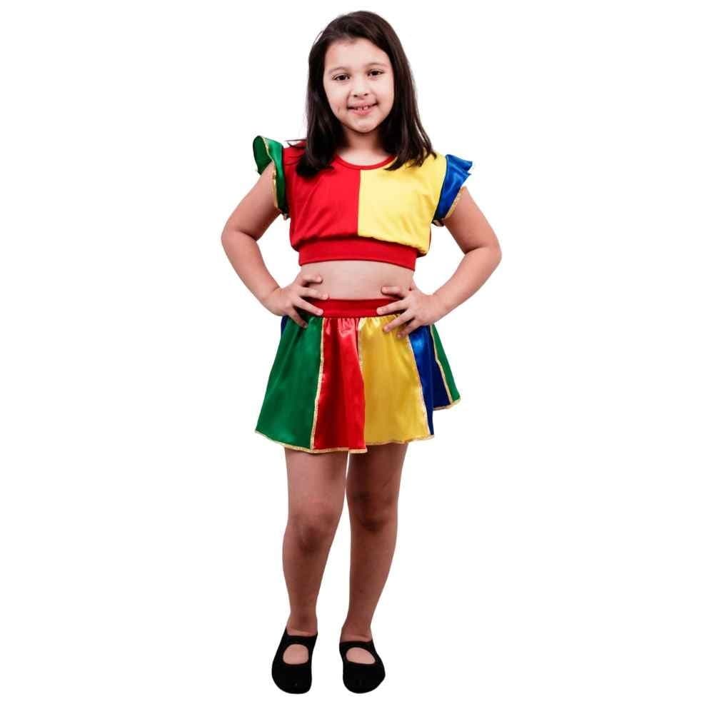 Fantasia Frevo Infantil Colorida