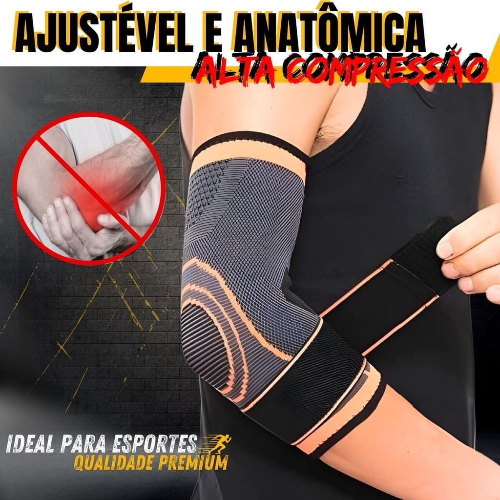Cotoveleira de Compressão Ortopédica Academia CrossFit Cotovelo Proteção Tendinite