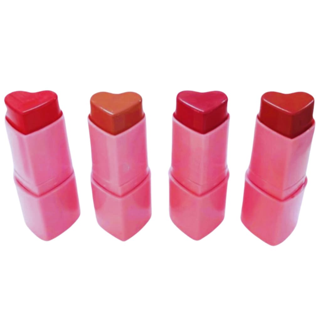Kit 4 Cores Blush Coração Bastão Stick Cremoso COR B - Lua e Neve