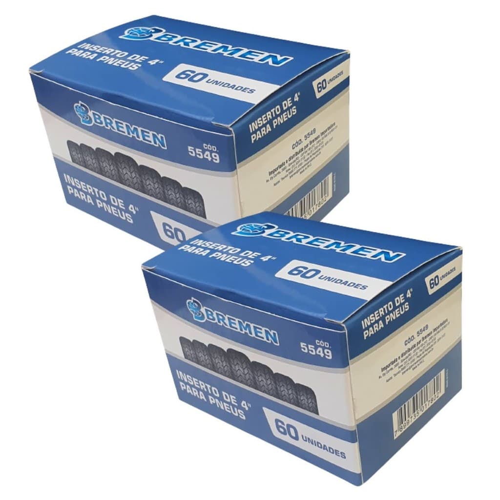 Reparo De Pneus S/Cam 60 Unid Macarrão Refil Bremen - 02 pçs