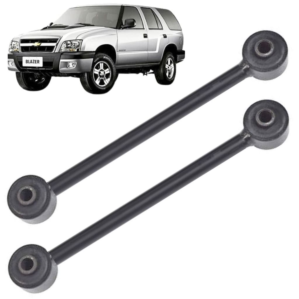 KIT 2 BIELETA TIRANTE BARRA ESTABILIZADORA TRASEIRA BLAZER G1 1995 A 2011