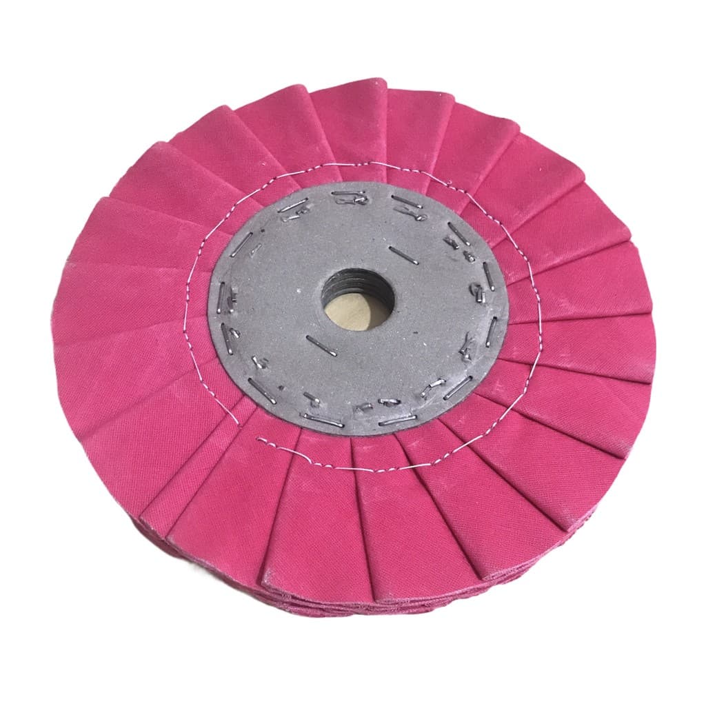 Disco/Boina Plissado Rosa - Polimento Alumínio Inox