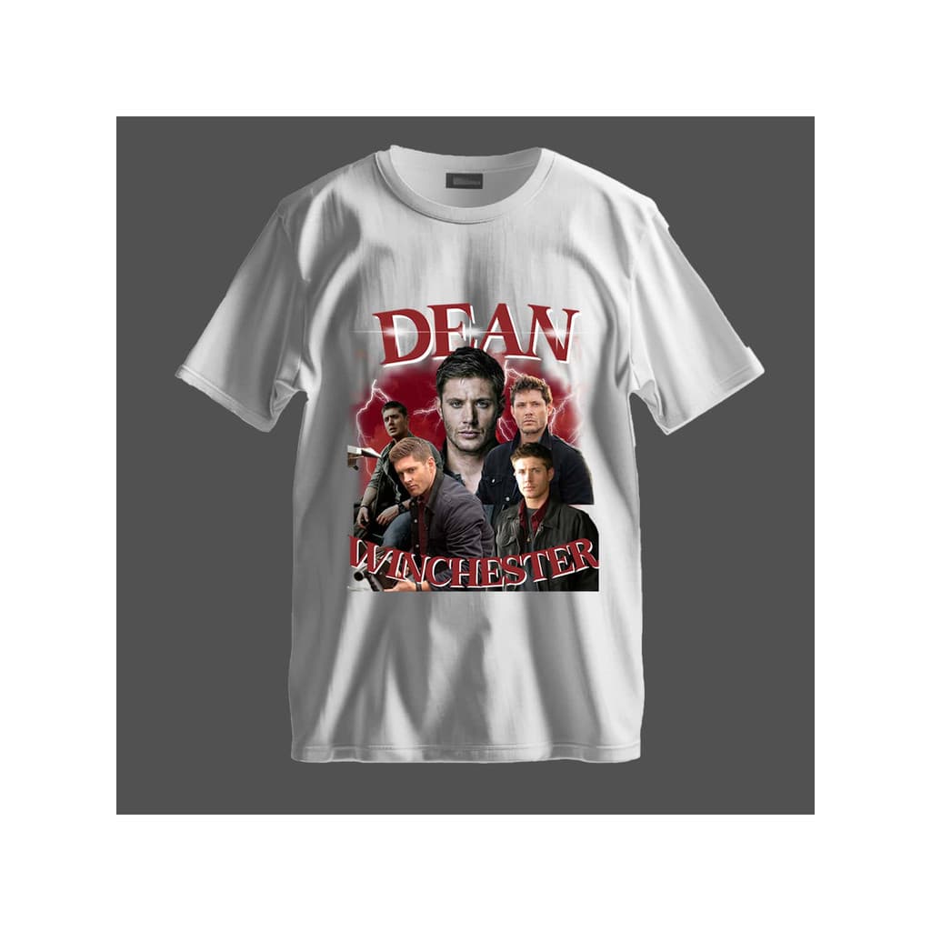 camiseta sobrenatural team dean winchester serie camisa bootleg estampa algodão premium