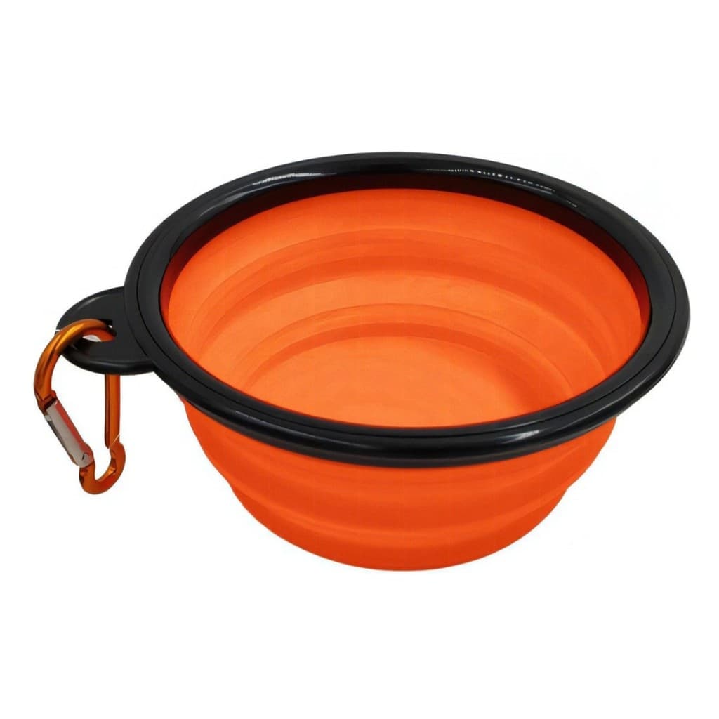 COMEDOURO BEBEDOURO PORTATIL e DOBRÁVEL DE SILICONE PARA CÃES e GATOS