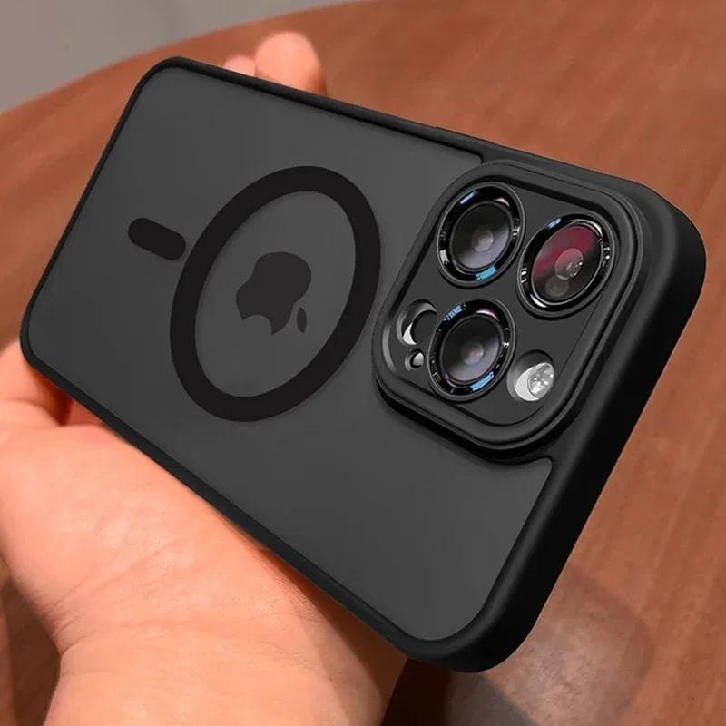 Capa Magnética De Luxo Fosca Translúcida À Prova De Choque Para iPhone 14 13 12 11 15 Pro Max Plus
