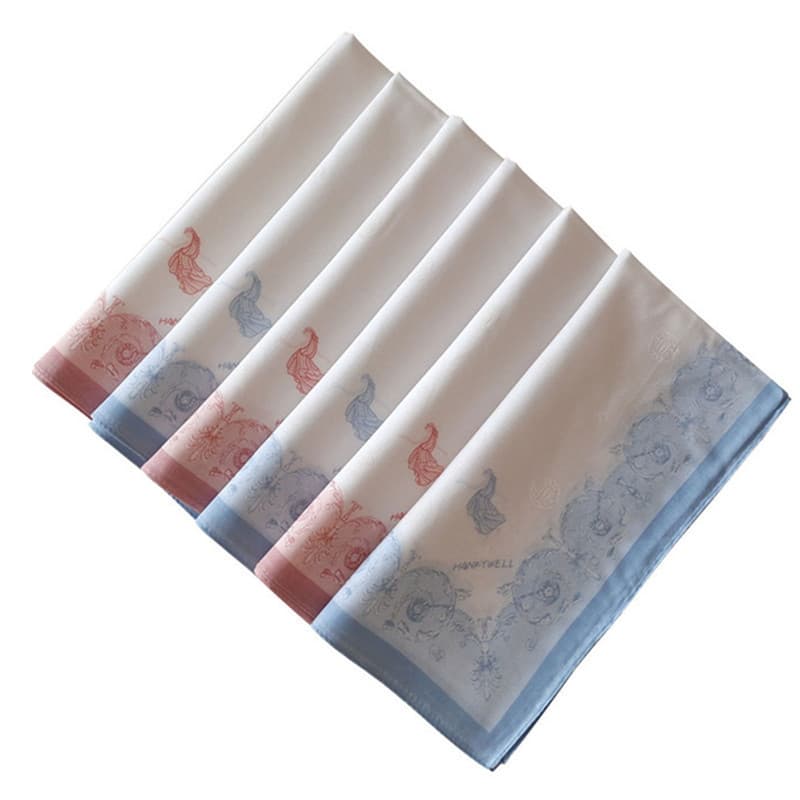 3 Pçs 45x45cm Flor Feminino Bandanas Bolso Lenços Macio Penteado Algodão Suor Limpando Toalhas Presente De Festa De Casa