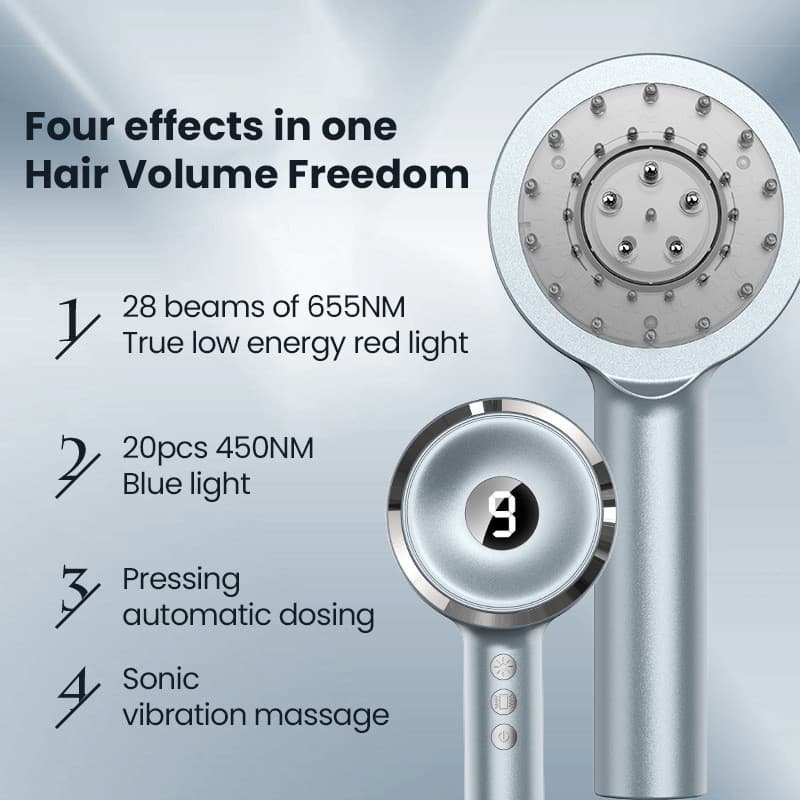 Medicina A Laser Pente De Crescimento Do Cabelo Massagem Vermelho Luz Azul Essência De Saúde Da Cabeça Introdução Ao Instrumento