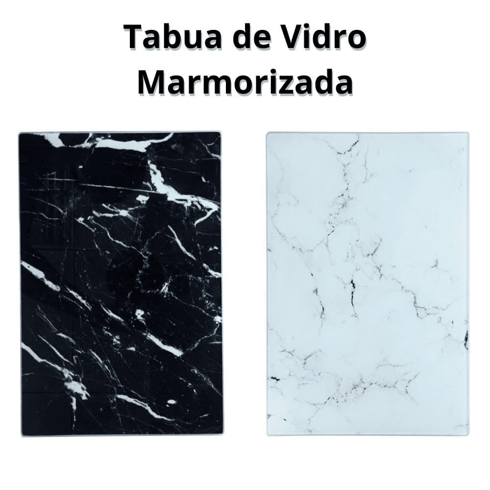 Tábua De Carne De Vidro Temperado Marmorizado Corte Grande Taboa Churrasco Cozinha Tabua Decoração