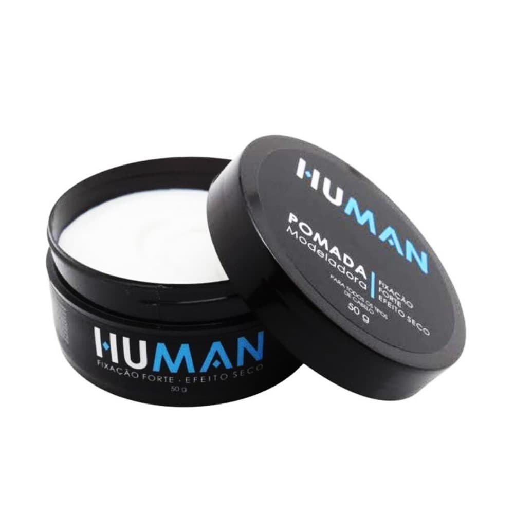 Pomada Modeladora Fixadora Cabelo Efeito Matte Seco Forte Human 50g