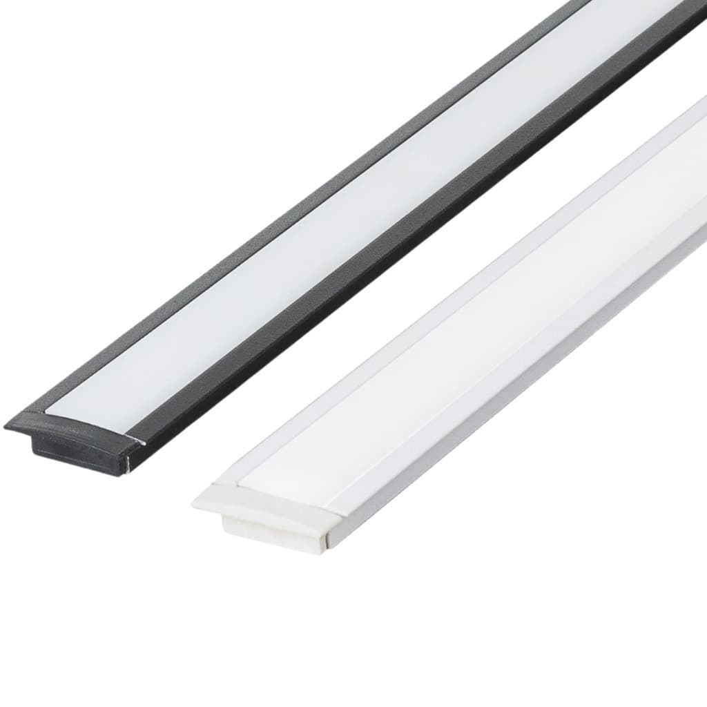 Kit 10 Perfil de Led Reforçado Embutir 24x7mm Barra 3m para Fita de Led Pasilux