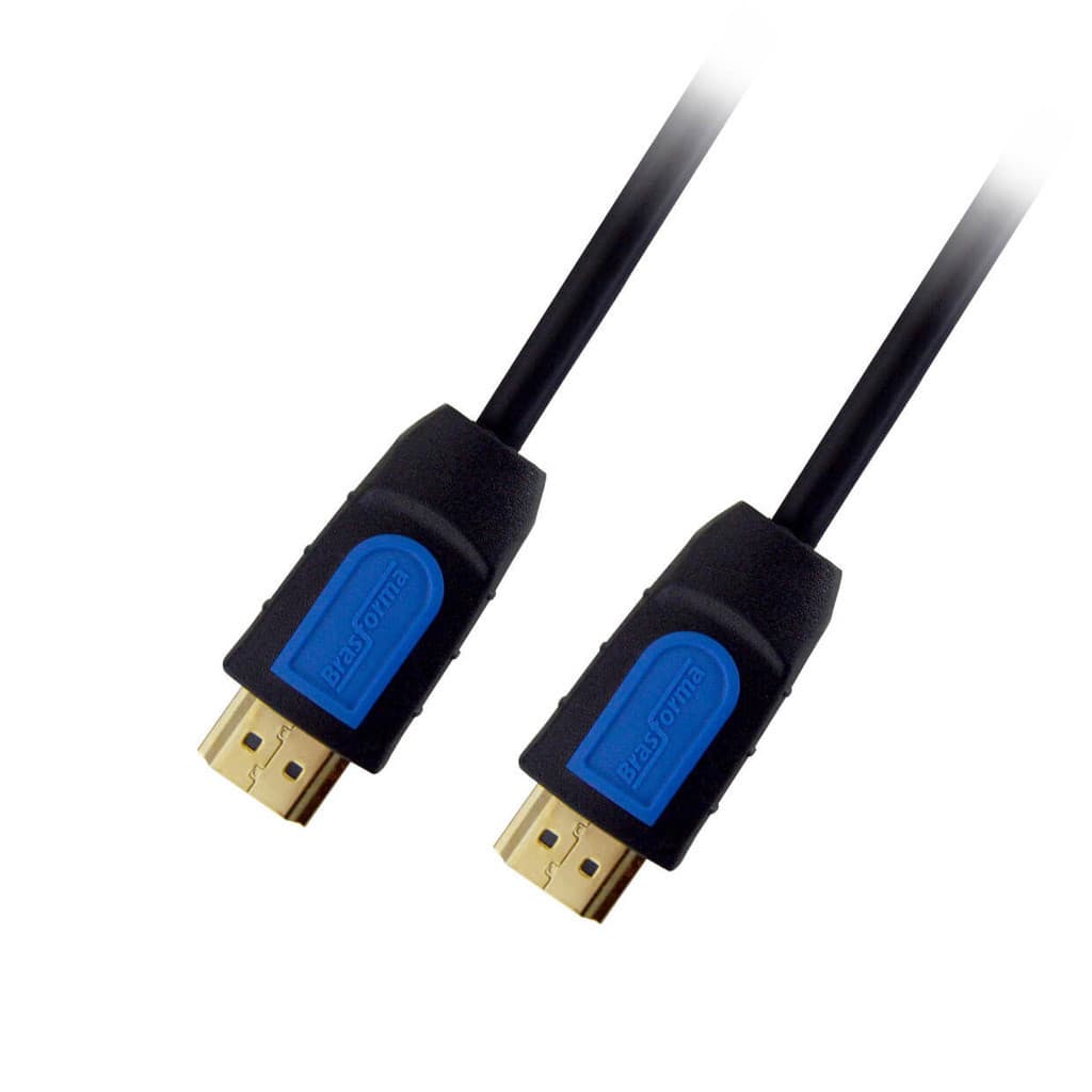 Cabo HDMI 2m Alta Definição + Organizador de Cabos - Brasforma