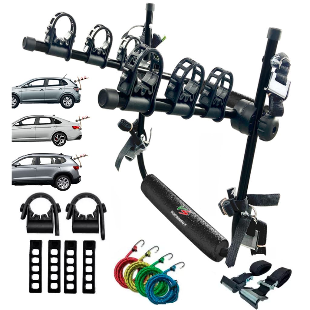 Suporte Bicicleta Carro Transbike 3 Bikes Sedan Hatch Suv