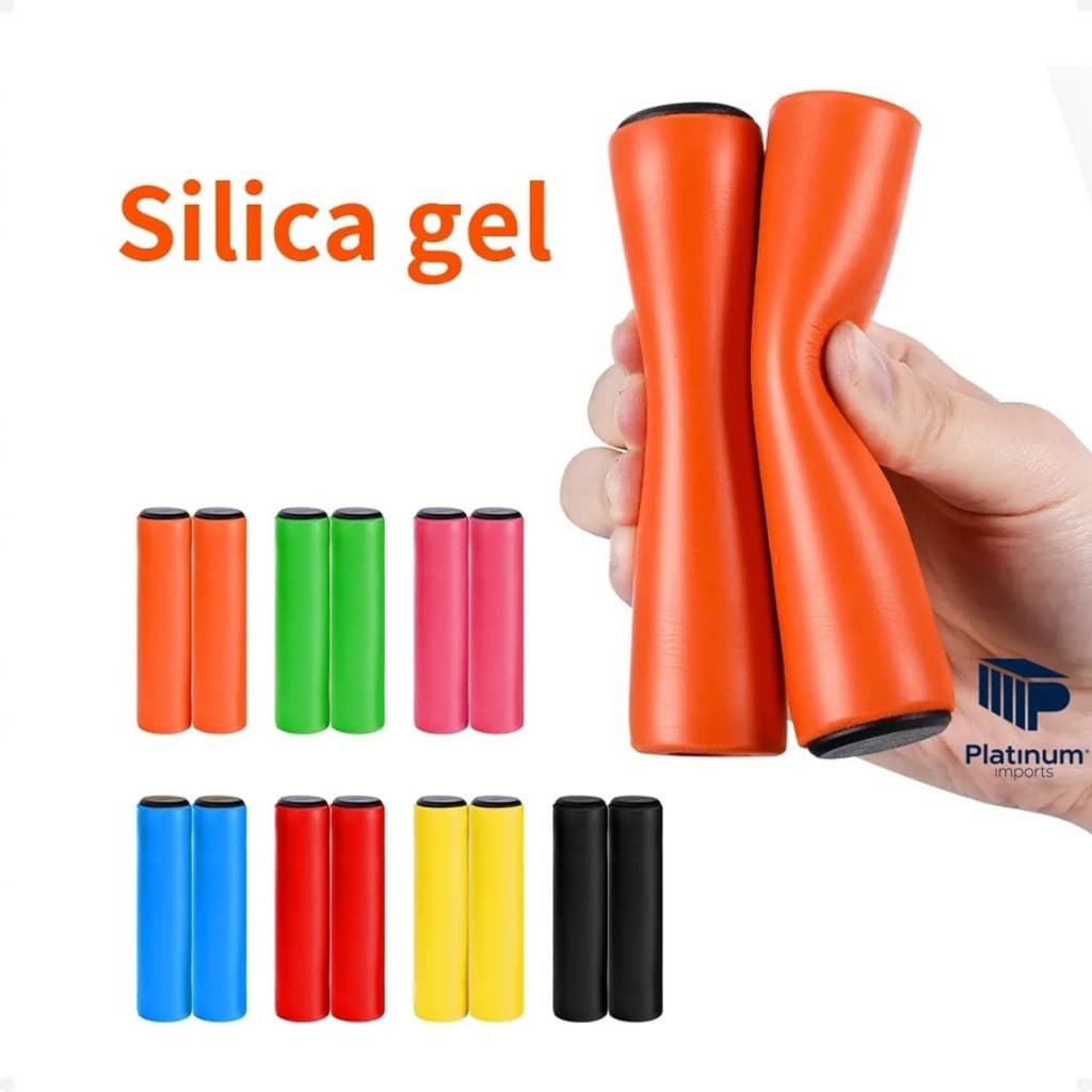 Par Manoplas Bike Ergonômicas Gel Silicone Espuma Antiderrapante Mtb Speed Conforto e Absorção de Impacto Macio Sem Calo