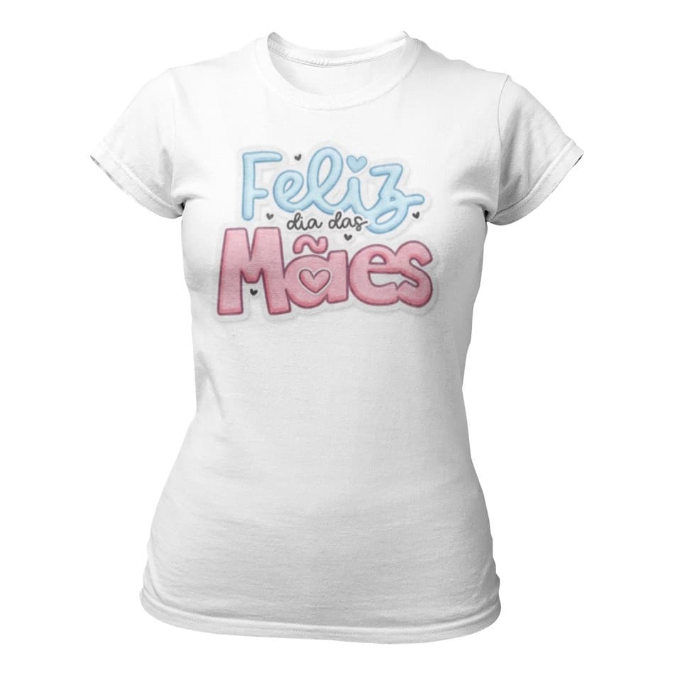 Camisa Camiseta Feminina Baby Look Estampada Dia Das Maes 1