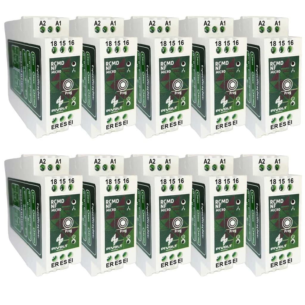 Kit 10 Relés De Comando Micro Inteligente NF (RCMD NF MICRO) Pivolt