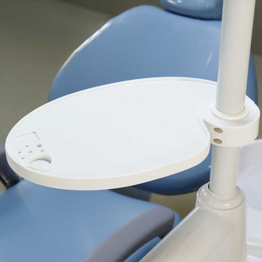 1 Conjunto De Cadeira Dentária Bandeja De Mesa Adicional Placa De Plástico Coluna Prateleira Oval De Laboratório Dental