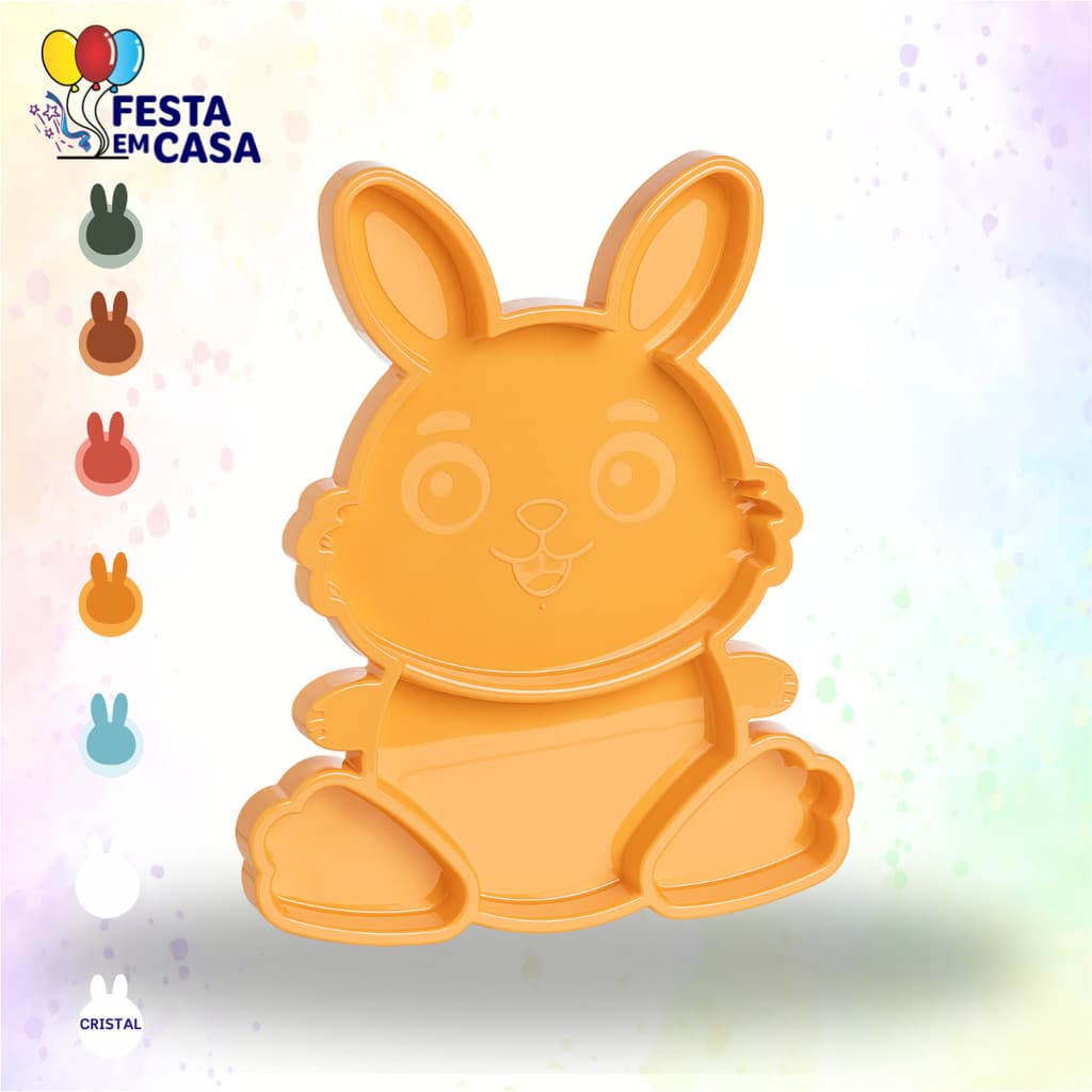 Bandeja Coelho Petisqueira Festplastik Diversas Cores