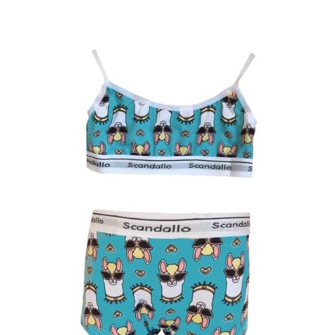 KIT 3 Conjuntos Microfibra Shortinho Estampado Confort Juvenil Sem Bojo Menina Moça