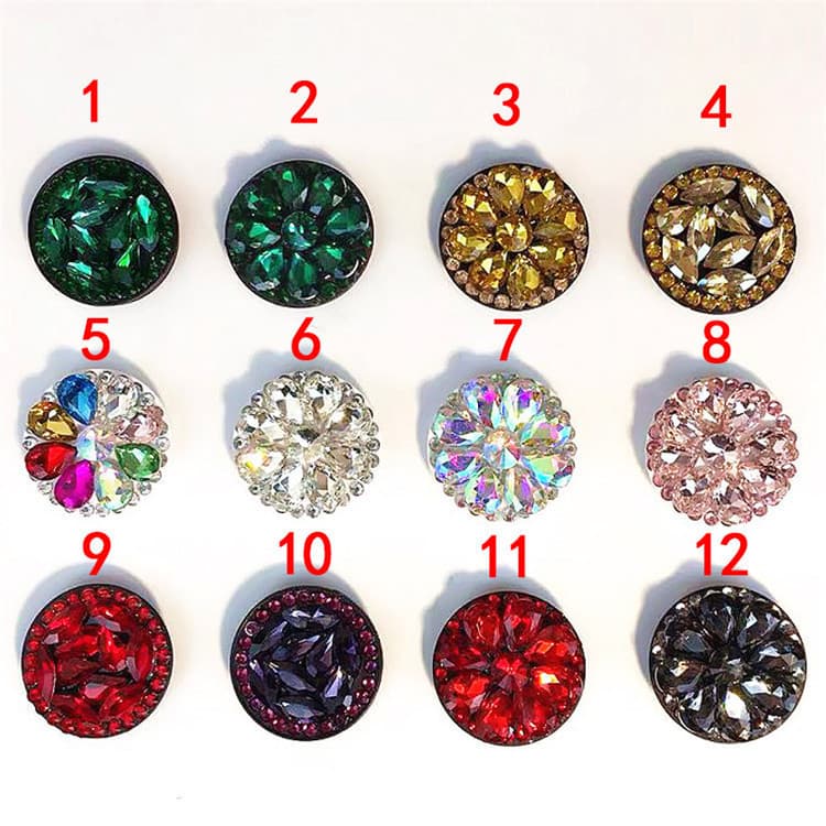 Novo Porta-Anel Redondo Com Diamante De Universal Finger Ring Holder Velho De Telefone Smartphone Grip