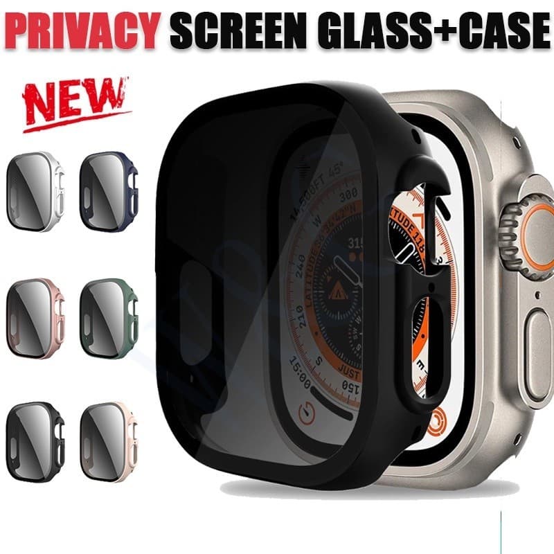 Vidro Temperado + Capa Apropriada Para Relógio Apple Ultra 49mm 8 44mm 40mm 42mm Caixa Protetora De Tela De Privacidade iWatch 7 6 54 3 se 41mm 45mm RYAN