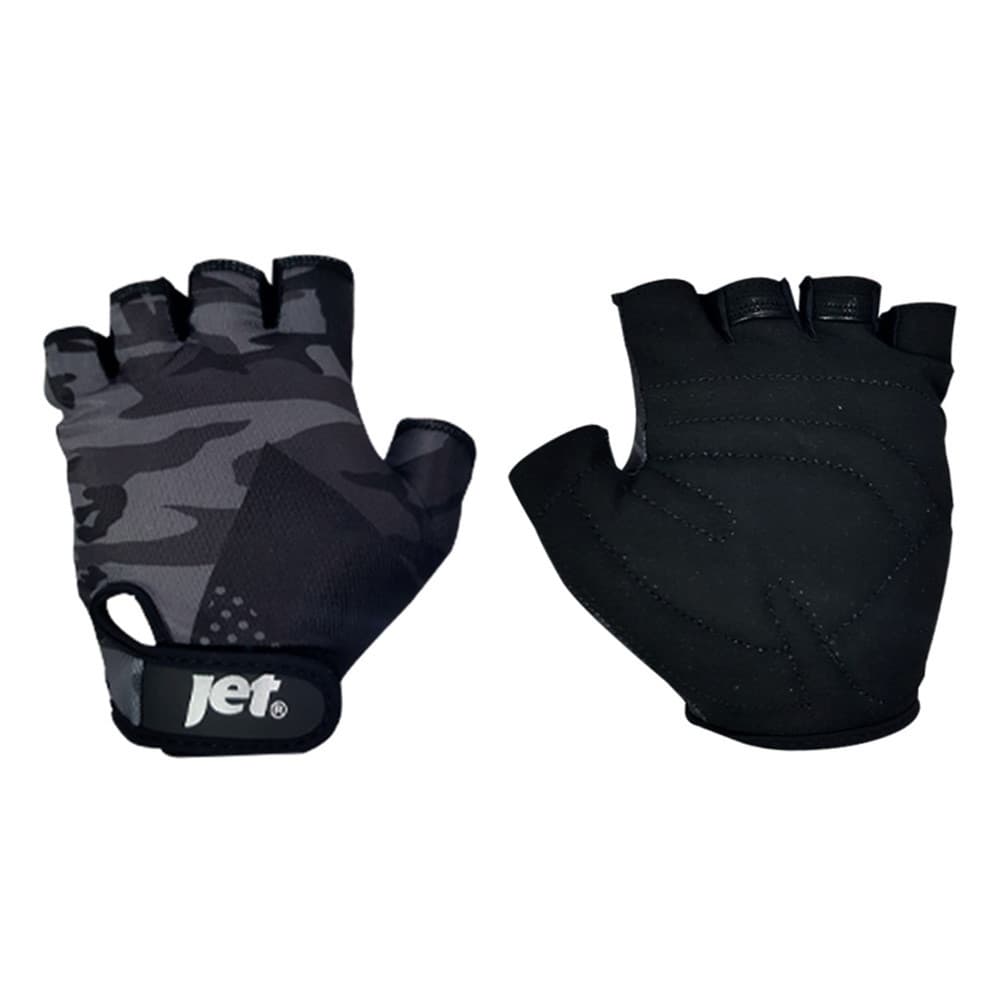 Luva de Ciclismo Mtb Camo Meio Dedo Jet Adventure Aberta