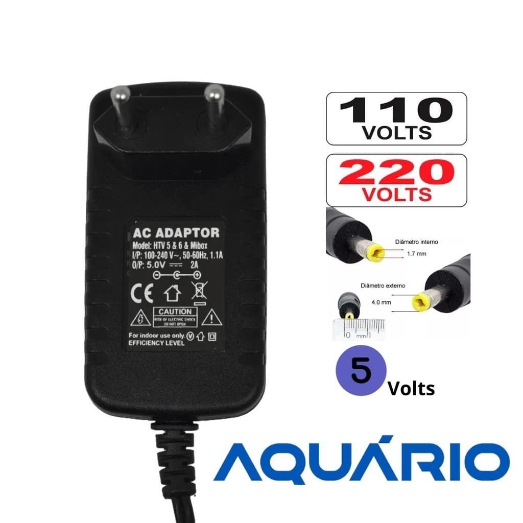 "Fonte de Alimentação Compacta 5V 2A - Aquário STV-300 Plus