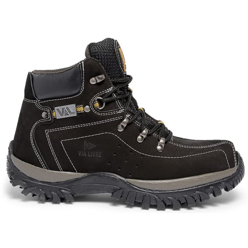 Coturno Masculino Montana Via Livre Preto Casual Moderno