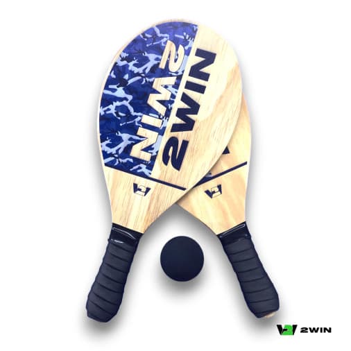 Kit 2 Raquetes de Frescobol + 1 Bolinha  2WIN camuflada