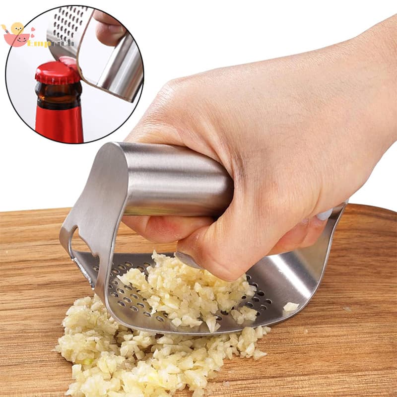 EMCH > Aço Inoxidável Prensa De Alho Manual Triturador Gengibre Ferramentas De Cozinha Gadgets Novo