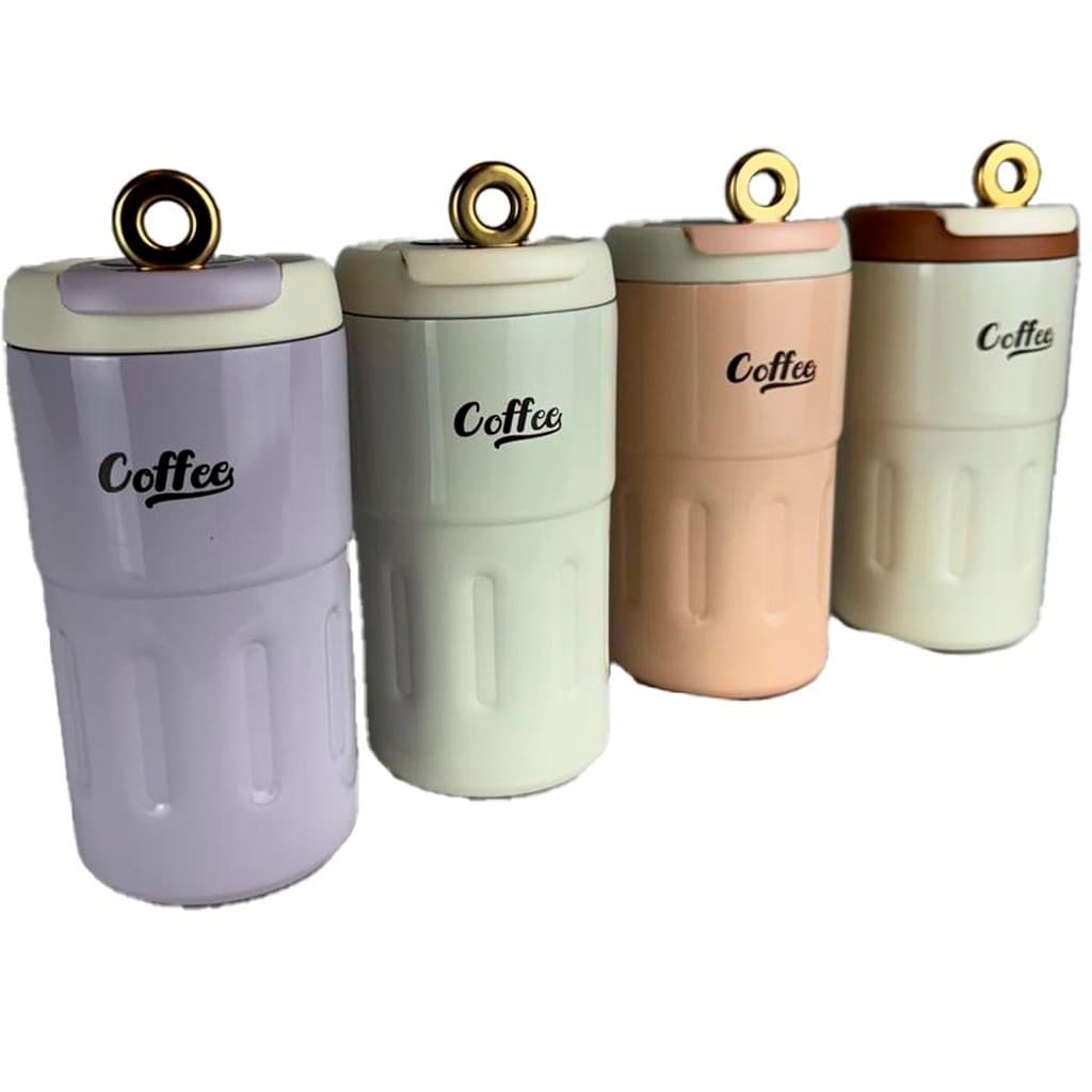 Garrafa Térmica 500ml Inox com Visor de Temperatura Para Café Chá Água Quente e Frio