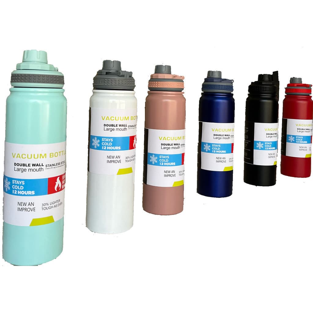 Garrafa Térmica Squeeze Inox 800ml Para Academia Esporte Trilha Isolamento Duplo Sport