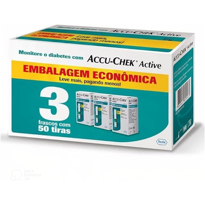 TIRA PARA CONTROLE DE GLICEMIA ACCU-CHEK ACTIVE 150 UNIDADES