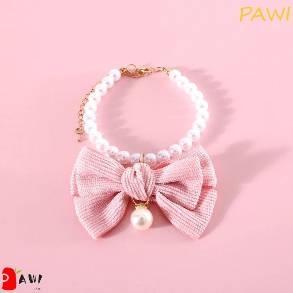 PAWI Coleira Pet , Colar Fofo Ajustável Para Suprimentos Pérolas Anti-Arrombamento Com De Gato Sino Cachorro